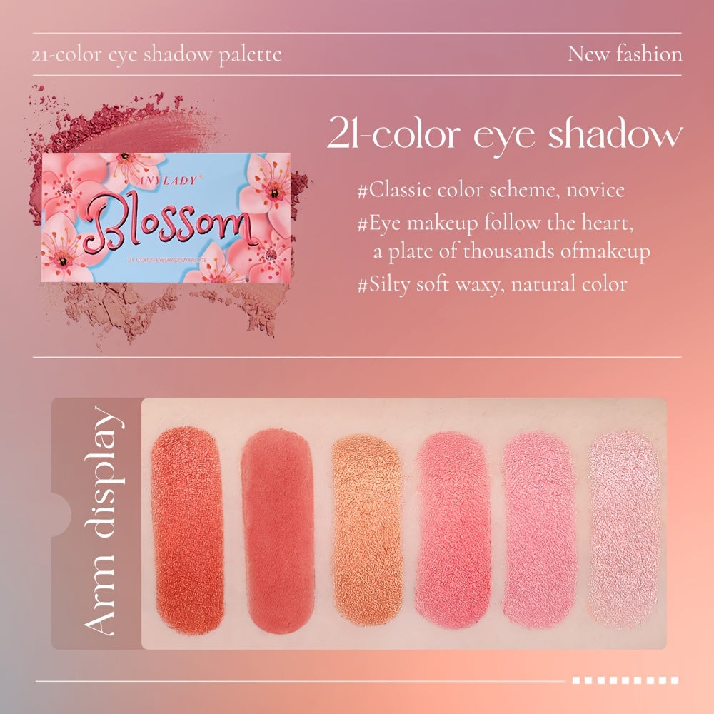 Long Lasting 21 Eyeshadow Palette with Mirror