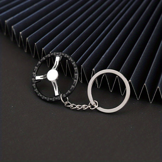 Mini Steering Wheel Keychain for Men Backpack Car Pendant