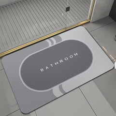 1pc Bathroom Mat Floor Mat Modern Rug Non Slip Absorbent Quick Dry Grey