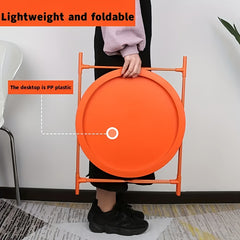 Portable Folding Small Round Side Table for Camping Barbecue Outdoor