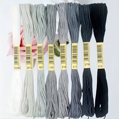 8pcs Embroidery Cross Stitch Thread Cotton Sewing Thread Kit DIY