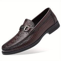 Men's Horsebit Loafer Slip On Textured Shoes