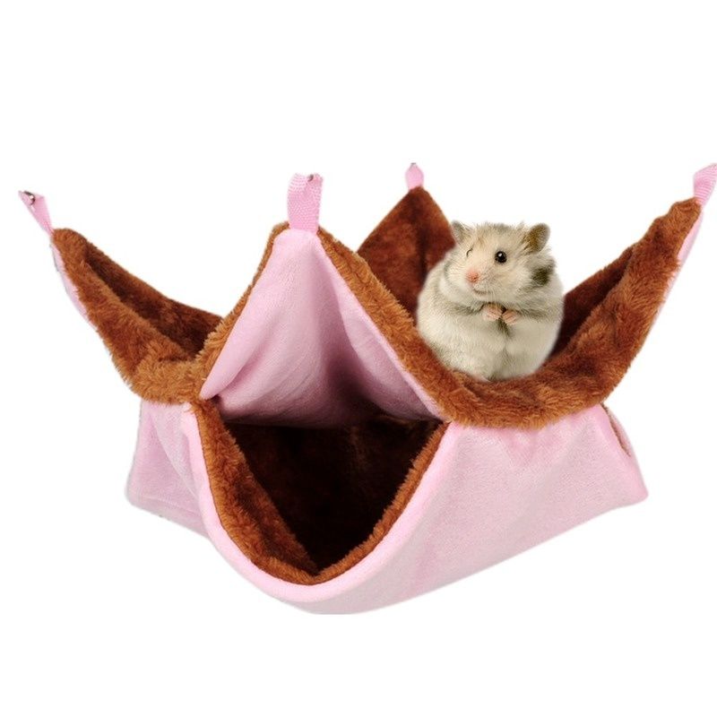 Plush Double Layer Hanging Pet Nest for Small Pets Cozy Hammock Bed