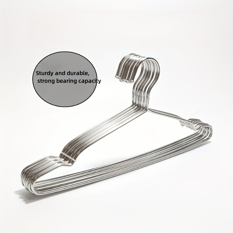 Set Of 10 304 Stainless Steel Hanger Solid Drying Hanger Coat Hangers