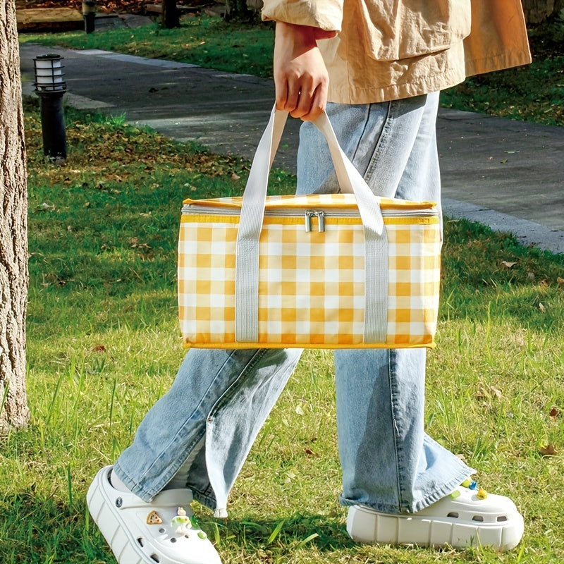 Foldable Oxford Insulation Basket Collapsible Cooler Bag