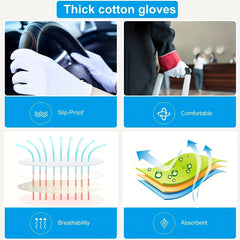 10 Pairs Moisturizing Gloves for Dry Hands Eczema Washable Cotton Gloves