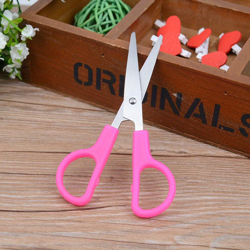 Stainless Steel Small Scissors with Safety Cover for Students and Babies