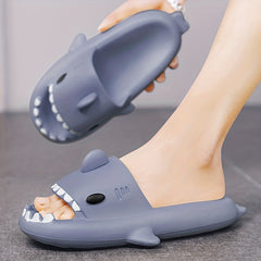 Men's Shark Pillow Slides Non Slip Slippers for Indoor Outdoor Beach Shower