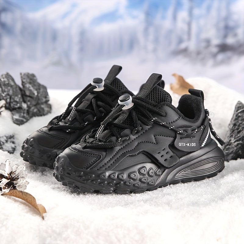 Boys' Chunky Shoes Warm Plush Lining Non Slip Casual Sneakers Winter