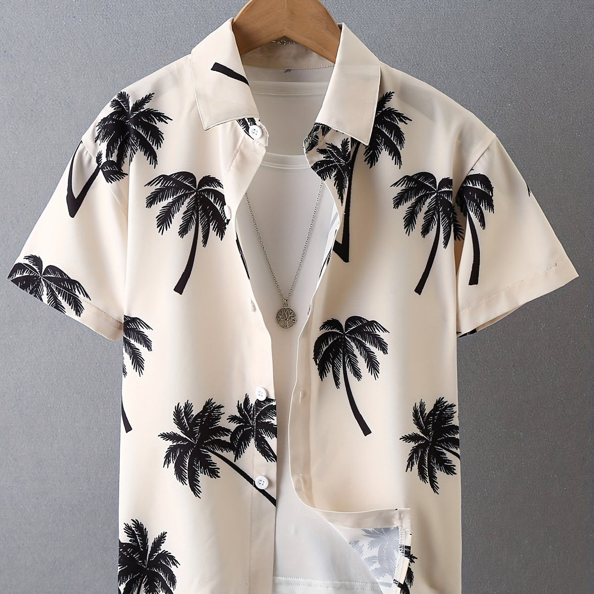 Boys Coconut Trees Shirt Short Sleeves