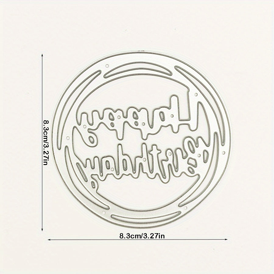 English Artistic Happy Birthday Phrase Metal Cutting Dies