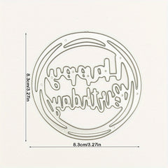 English Artistic Happy Birthday Phrase Metal Cutting Dies