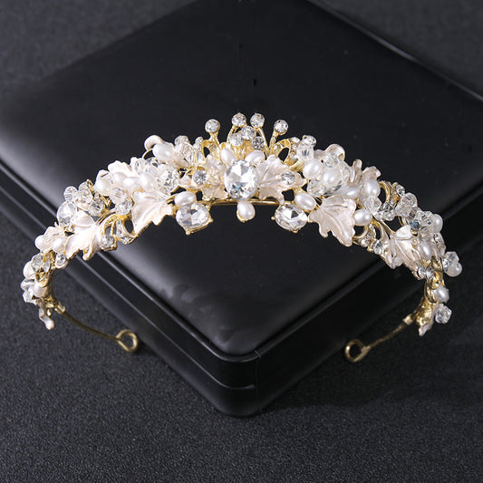 Bridal Tiara Wedding Tiara Silver Crystal & Pearl Hair Accessories