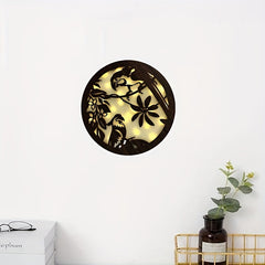 Retro Wooden Sign LED Lamp Fairy Tale Story Shape