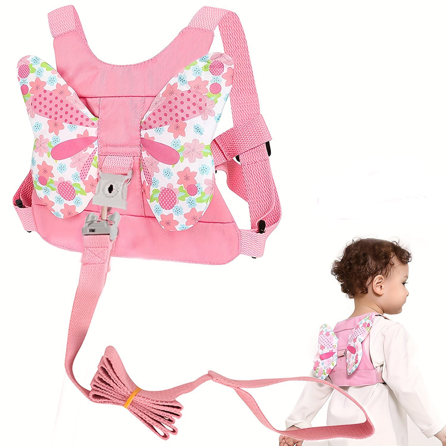 Girl's Butterfly Safety Harness Leash Set Anti Lost