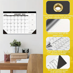 2023 Wall Calendar Jan-Jun Double Wire Binding Thick Paper Office Home Gift