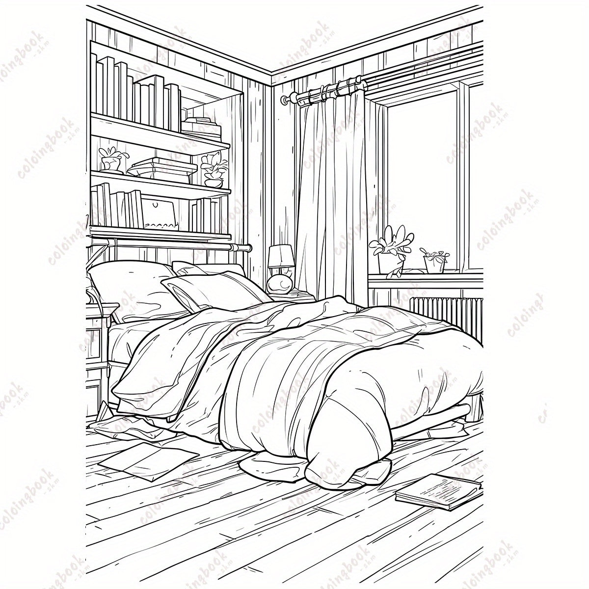 Deluxe Relax Painting Coloring Book for Adults - Thickened Paper - 22 Pages
