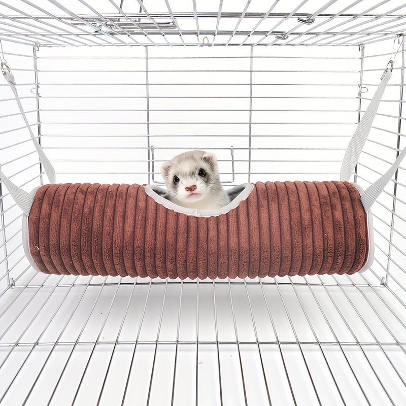 Thick Plush Pet Tunnel Hammock Winter Hanging Cage Nest for Small Pets