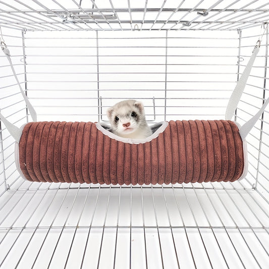 Thick Plush Pet Tunnel Hammock Winter Hanging Cage Nest for Small Pets