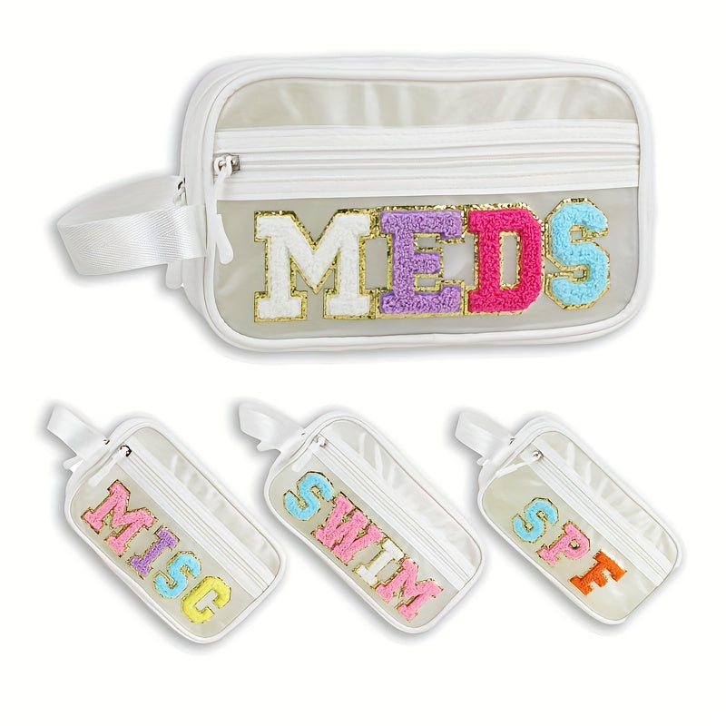 Chenille Patch Makeup Pouch & Toiletry Bag