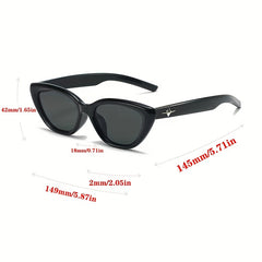 Y2K Cat Eye Sunglasses Punk Star Decor UV400