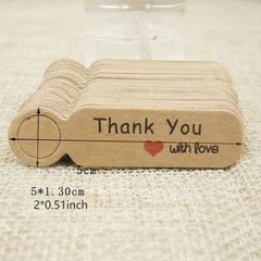 100pcs DIY Jewelry Material Hangtag Bookmark Gift Card