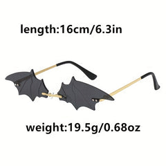 Y2K Rimless Bat Sunglasses UV400