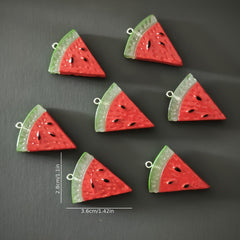 7Pcs Watermelon Resin Decoration Pendant DIY Small Accessories
