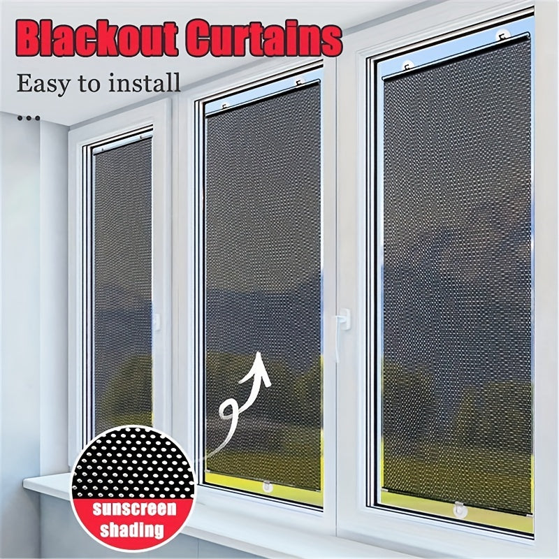 1pc Automatic Roller Blinds for Car Bedrooms Kitchen Office Window