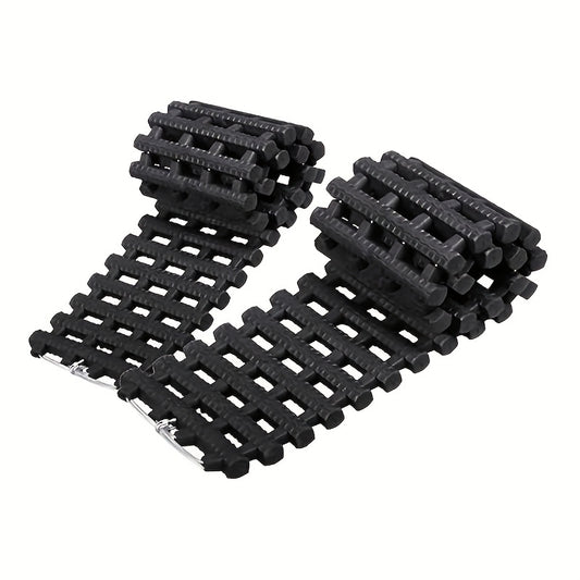 2pcs Car Emergency Traction Mats Portable Car Tire Grip Recovery Track Traction