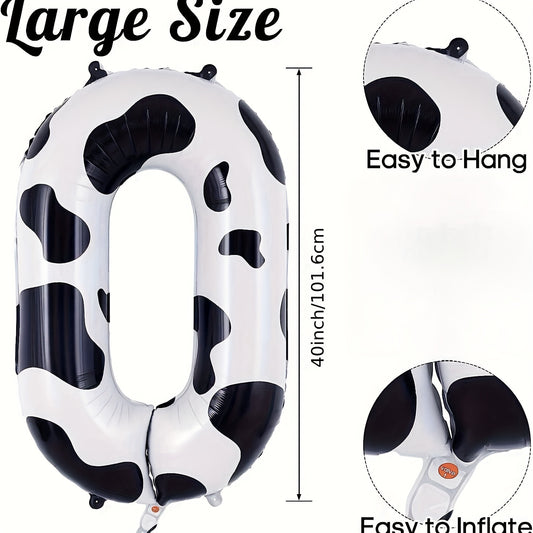 Cow Print Birthday Balloons Farm Themed Party Decor