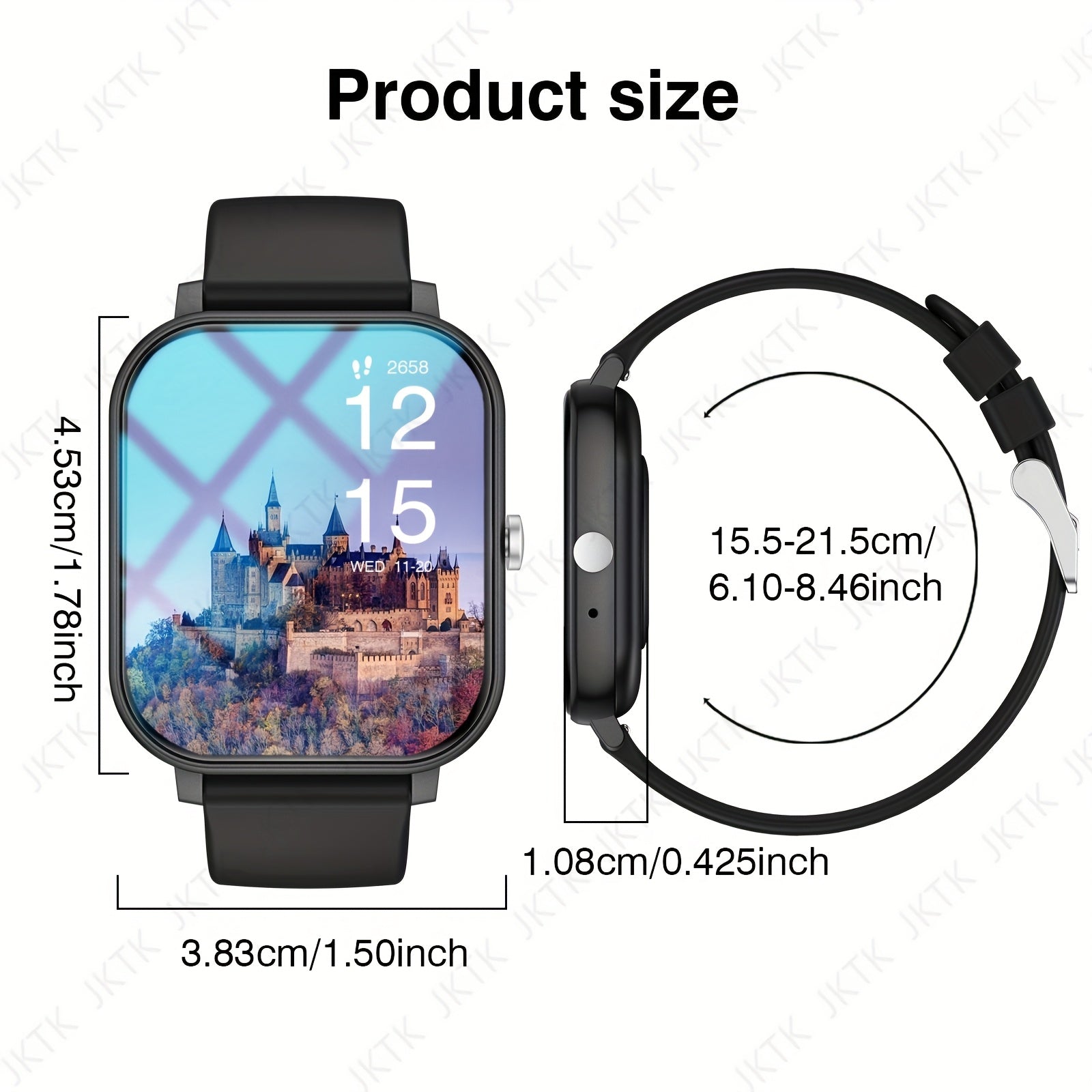 Sports Fitness Smartwatch with Wireless Calling and HD Display