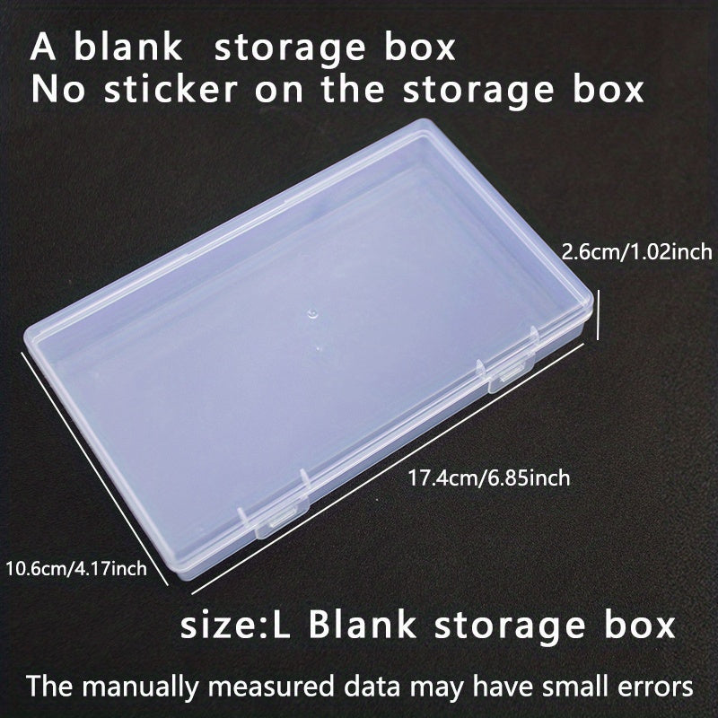 Transparent Plastic Storage Box for Sticky Notes, Stationery, Jewelry, Nail Art