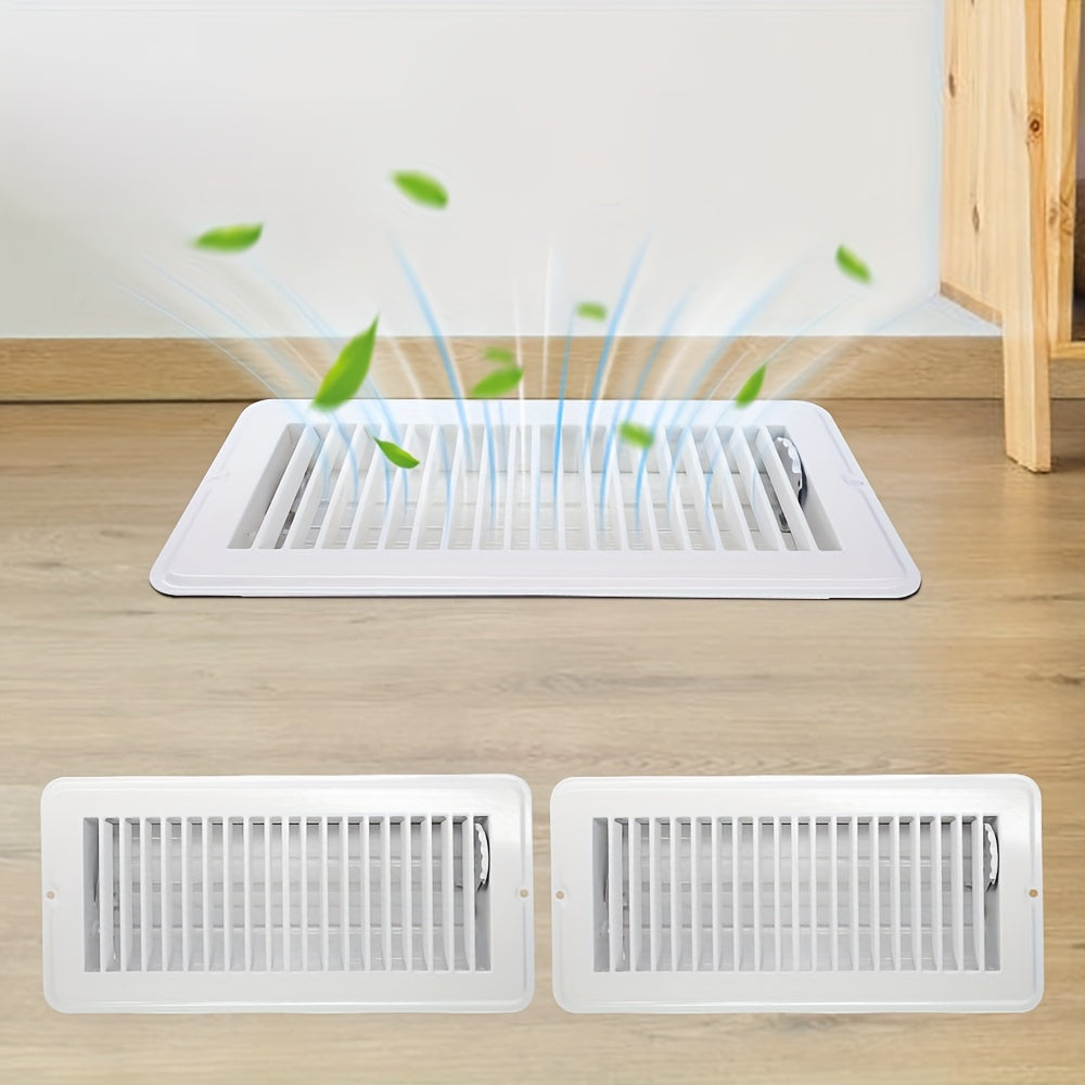 2pcs 4 X 10 Floor Register Vent Covers Adjustable Air Vent Magnetic PVC Screen
