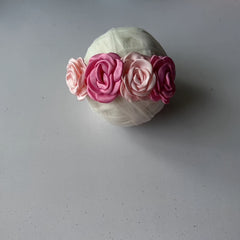 Pink Ballet Skirt Set with Floral Headband - Newborn Girls