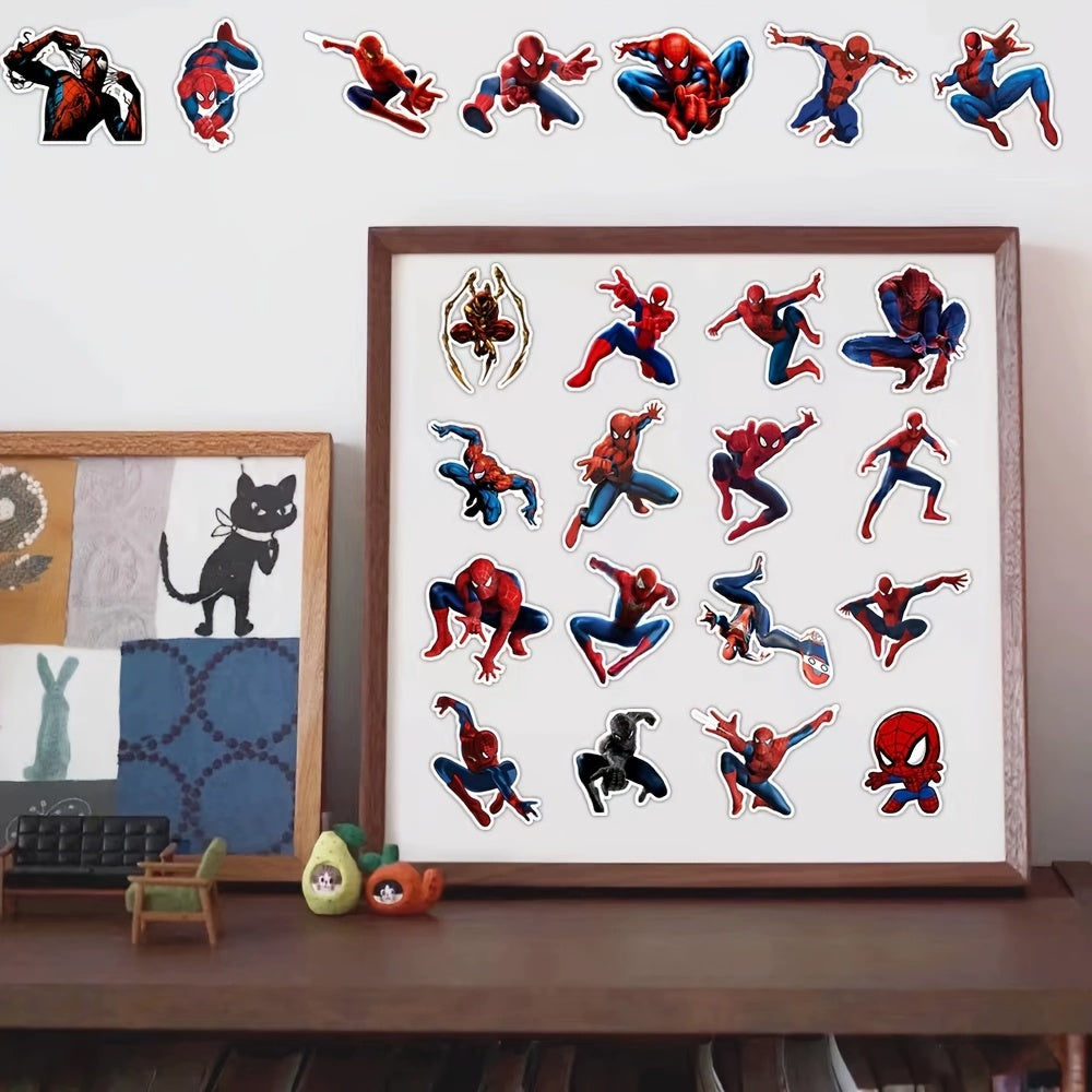 50pcs Spider Man Waterproof Stickers Mixed Colors DIY Superh