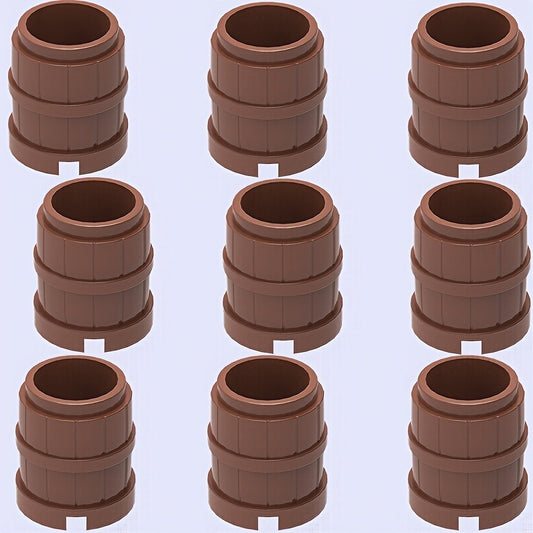 9 Piece ABS Building Blocks Water & Wine Barrels Set