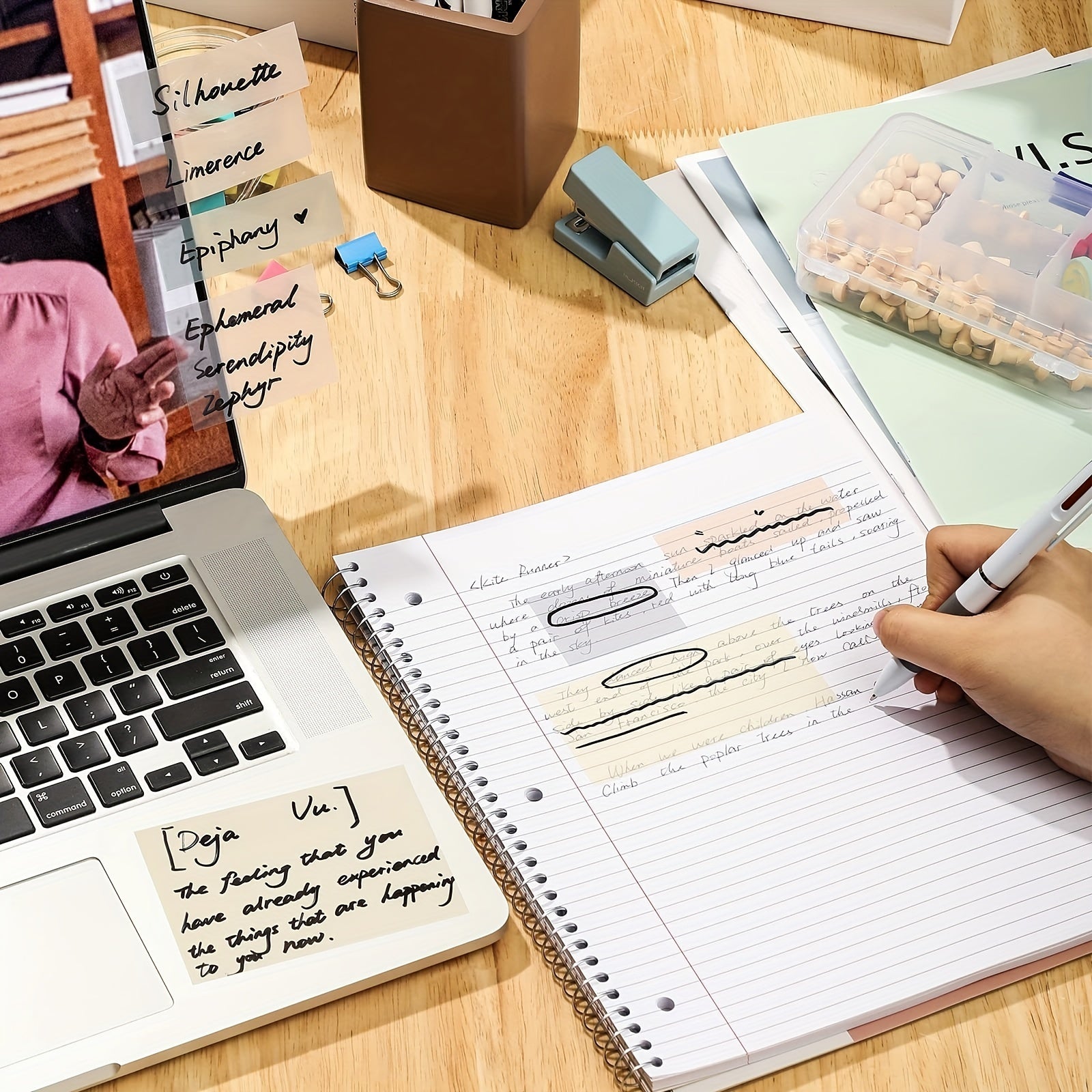 500 Sheets Waterproof Clear Memo Pads - 6 Sizes, 10 Colors