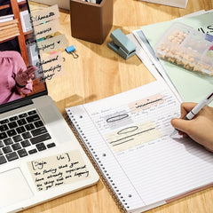 500 Sheets Waterproof Clear Memo Pads - 6 Sizes, 10 Colors