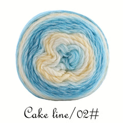 Gradient Woven Thread Wool Cotton Cake Christmas Scarf Yarn