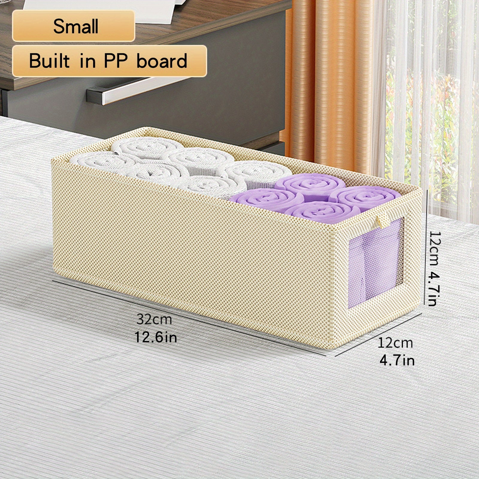 Foldable Transparent Mesh Storage Bag Large Capacity Drawer Organizer