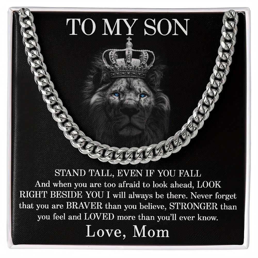 Son Cuban Chain Necklace Son Birthday Gift From Mom