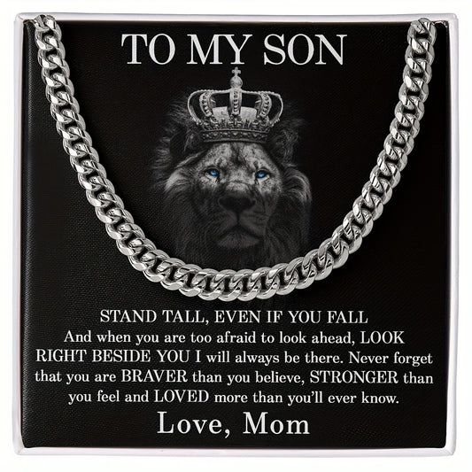 Son Cuban Chain Necklace Son Birthday Gift From Mom
