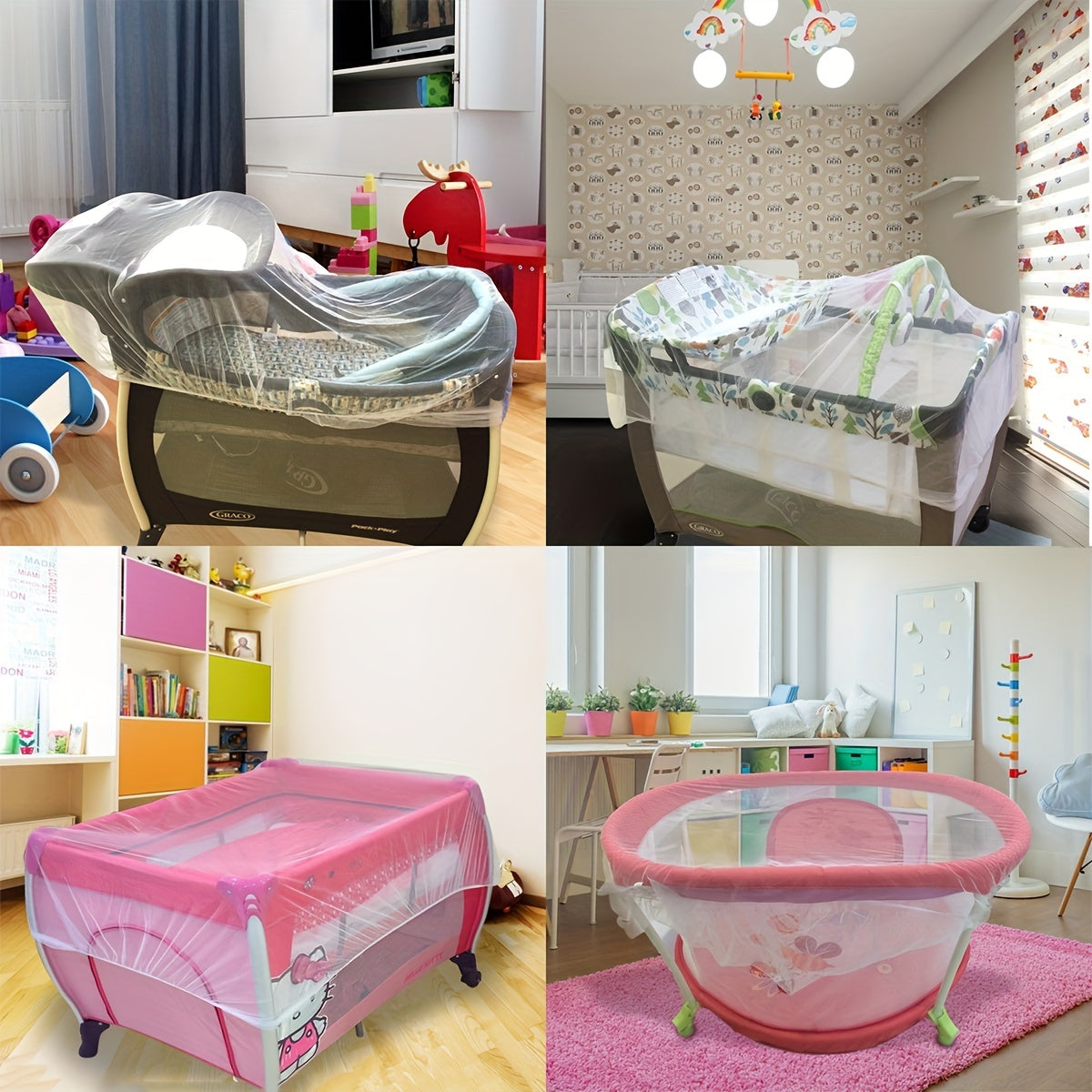 Mosquito Net For Stroller Crib Cradle Playpen Durable Machine Washable