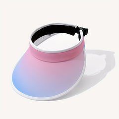 Pink Gradient Visor Hat UV Protection Sun Hats Wide Brim