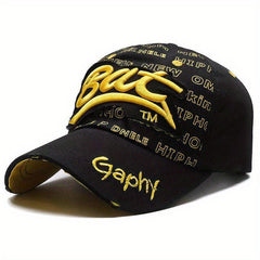 Letter Embroidery Ripped Baseball Cap Candy Cotton Sun Hat Lightweight Unisex