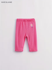 Girls Summer Cropped Leggings Assorted Colors Elastic Knit Pants
