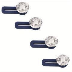 4pcs Metal Retractable Waistband Extender Buttons For Jeans