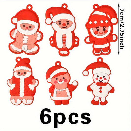 6pcs Gingerbread Man Christmas Tree Pendant