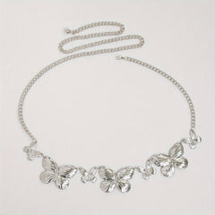 Y2K Butterfly Waist Chain Metal Belly Chain